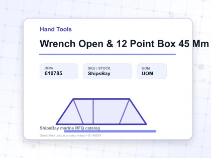 Wrench Open & 12 Point Box 45 Mm - Hand Tools - IMPA 610785
