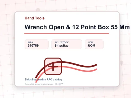 Wrench Open & 12 Point Box 55 Mm - Hand Tools - IMPA 610789