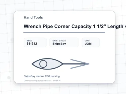 Wrench Pipe Corner Capacity 1 1/2″ Length 425 Mm - Hand Tools - IMPA 611312
