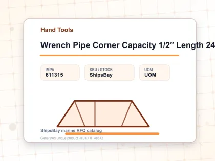 Wrench Pipe Corner Capacity 1/2″ Length 245 Mm - Hand Tools - IMPA 611315