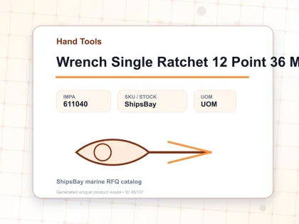 Wrench Single Ratchet 12 Point 36 Mm - Hand Tools - IMPA 611040