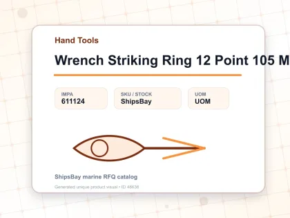Wrench Striking Ring 12 Point 105 Mm - Hand Tools - IMPA 611124