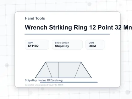 Wrench Striking Ring 12 Point 32 Mm - Hand Tools - IMPA 611102