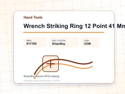 Wrench Striking Ring 12 Point 41 Mm - Hand Tools - IMPA 611105