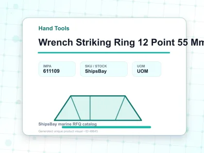 Wrench Striking Ring 12 Point 55 Mm - Hand Tools - IMPA 611109