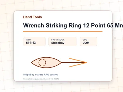 Wrench Striking Ring 12 Point 65 Mm - Hand Tools - IMPA 611113