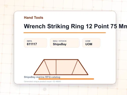 Wrench Striking Ring 12 Point 75 Mm - Hand Tools - IMPA 611117