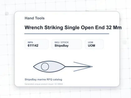 Wrench Striking Single Open End 32 Mm - Hand Tools - IMPA 611142
