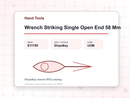 Wrench Striking Single Open End 58 Mm - Hand Tools - IMPA 611150