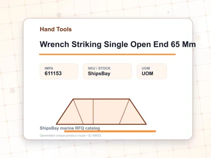 Wrench Striking Single Open End 65 Mm - Hand Tools - IMPA 611153