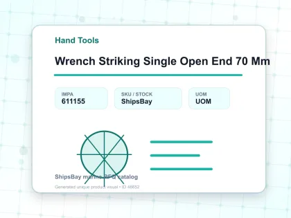 Wrench Striking Single Open End 70 Mm - Hand Tools - IMPA 611155