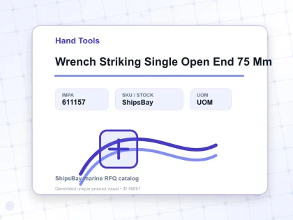 Wrench Striking Single Open End 75 Mm - Hand Tools - IMPA 611157