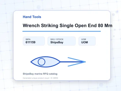 Wrench Striking Single Open End 80 Mm - Hand Tools - IMPA 611159
