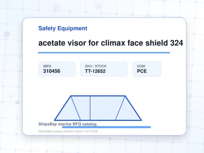 acetate visor for climax face shield 324 - Safety Equipment - IMPA 310456 - UOM PCE