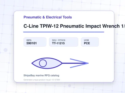 C-Line TPIW-12 Pneumatic Impact Wrench 1/2" (12,7 mm) - Pneumatic & Electrical Tools - IMPA 590101 - UOM PCE