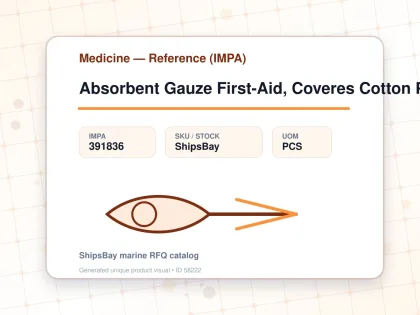 Absorbent Gauze First-Aid, Coveres Cotton Pad Medium - Medicine — Reference (IMPA) - IMPA 391836 - UOM PCS