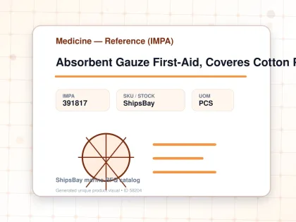 Absorbent Gauze First-Aid, Coveres Cotton Pad Small - Medicine — Reference (IMPA) - IMPA 391817 - UOM PCS