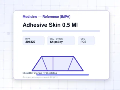 Adhesive Skin 0.5 Ml - Medicine — Reference (IMPA) - IMPA 391827 - UOM PCS