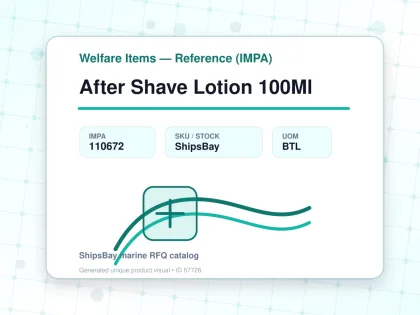 After Shave Lotion 100Ml - Welfare Items — Reference (IMPA) - IMPA 110672 - UOM BTL