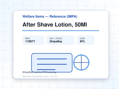 After Shave Lotion, 50Ml - Welfare Items — Reference (IMPA) - IMPA 110671 - UOM BTL