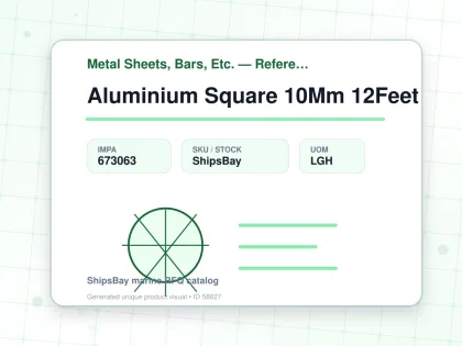 Aluminium Square 10Mm 12Feet - Metal Sheets, Bars, Etc. — Reference (IMPA) - IMPA 673063 - UOM LGH