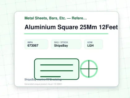 Aluminium Square 25Mm 12Feet - Metal Sheets, Bars, Etc. — Reference (IMPA) - IMPA 673067 - UOM LGH