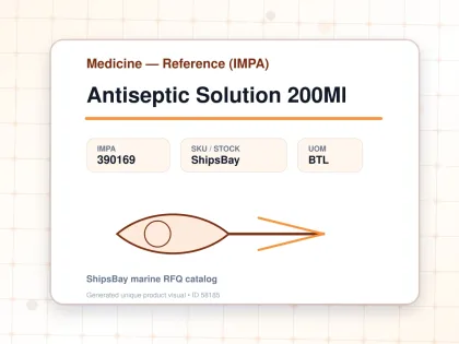 Antiseptic Solution 200Ml - Medicine — Reference (IMPA) - IMPA 390169 - UOM BTL