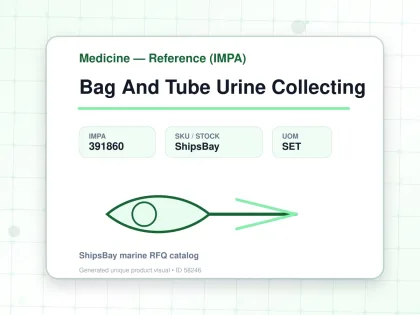 Bag And Tube Urine Collecting - Medicine — Reference (IMPA) - IMPA 391860 - UOM SET