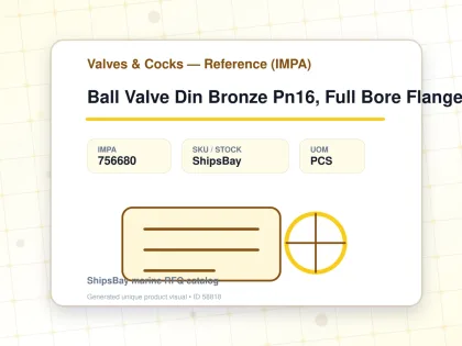 Ball Valve Din Bronze Pn16, Full Bore Flanged #1943 65Mm - Valves & Cocks — Reference (IMPA) - IMPA 756680 - UOM PCS