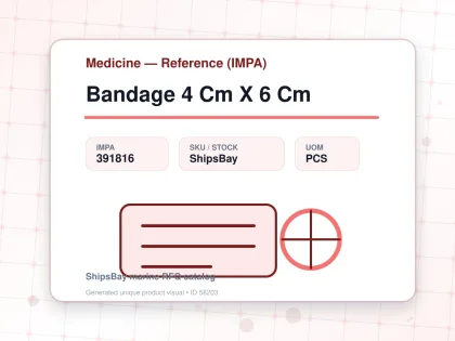 Bandage 4 Cm X 6 Cm - Medicine — Reference (IMPA) - IMPA 391816 - UOM PCS