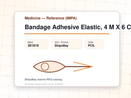 Bandage Adhesive Elastic, 4 M X 6 Cm - Medicine — Reference (IMPA) - IMPA 391819 - UOM PCS