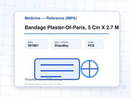 Bandage Plaster-Of-Paris, 5 Cm X 2.7 M - Medicine — Reference (IMPA) - IMPA 391881 - UOM PCS