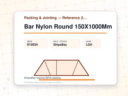Bar Nylon Round 150X1000Mm - Packing & Jointing — Reference (IMPA) - IMPA 812634 - UOM LGH