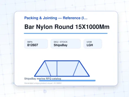 Bar Nylon Round 15X1000Mm - Packing & Jointing — Reference (IMPA) - IMPA 812607 - UOM LGH