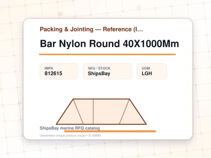 Bar Nylon Round 40X1000Mm - Packing & Jointing — Reference (IMPA) - IMPA 812615 - UOM LGH
