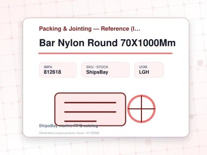 Bar Nylon Round 70X1000Mm - Packing & Jointing — Reference (IMPA) - IMPA 812618 - UOM LGH