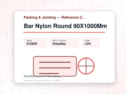 Bar Nylon Round 90X1000Mm - Packing & Jointing — Reference (IMPA) - IMPA 812620 - UOM LGH