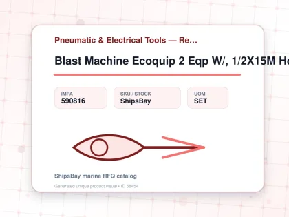 Blast Machine Ecoquip 2 Eqp W/, 1/2X15M Hose/#4Nozzle 278861 - Pneumatic & Electrical Tools — Reference (IMPA) - IMPA 590816 - UOM SET
