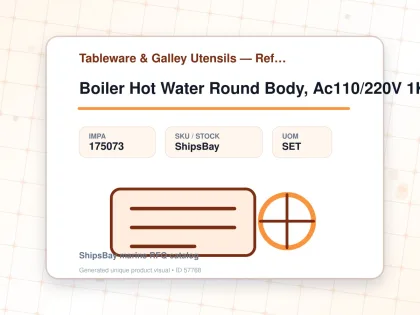 Boiler Hot Water Round Body, Ac110/220V 1Kw 10Ltr - Tableware & Galley Utensils — Reference (IMPA) - IMPA 175073 - UOM SET