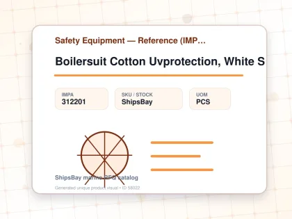 Boilersuit Cotton Uvprotection, White S - Safety Equipment — Reference (IMPA) - IMPA 312201 - UOM PCS