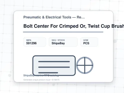 Bolt Center For Crimped Or, Twist Cup Brush Pt/No.340.557 - Pneumatic & Electrical Tools — Reference (IMPA) - IMPA 591296 - UOM PCS