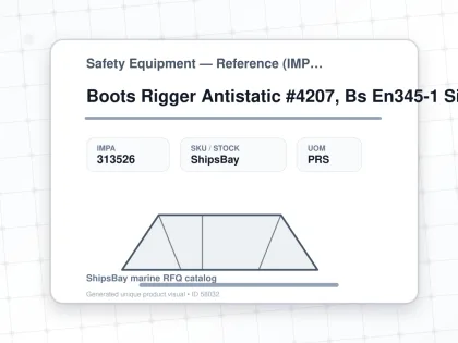 Boots Rigger Antistatic #4207, Bs En345-1 Size Uk 11 (29.5Cm) - Safety Equipment — Reference (IMPA) - IMPA 313526 - UOM PRS