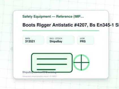 Boots Rigger Antistatic #4207, Bs En345-1 Size Uk 6 (24.5 Cm) - Safety Equipment — Reference (IMPA) - IMPA 313521 - UOM PRS