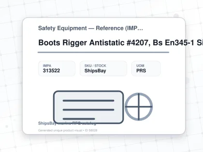 Boots Rigger Antistatic #4207, Bs En345-1 Size Uk 7 (25.5Cm) - Safety Equipment — Reference (IMPA) - IMPA 313522 - UOM PRS