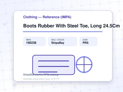 Boots Rubber With Steel Toe, Long 24.5Cm - Clothing — Reference (IMPA) - IMPA 190238 - UOM PRS