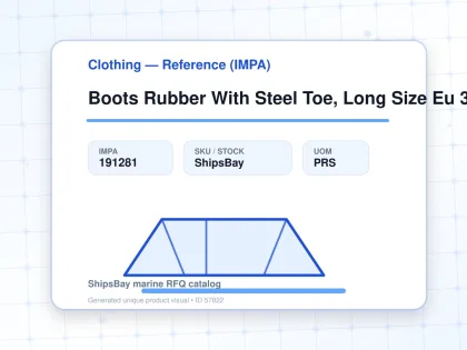 Boots Rubber With Steel Toe, Long Size Eu 38(24Cm) - Clothing — Reference (IMPA) - IMPA 191281 - UOM PRS