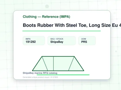 Boots Rubber With Steel Toe, Long Size Eu 49(29.5Cm) - Clothing — Reference (IMPA) - IMPA 191292 - UOM PRS