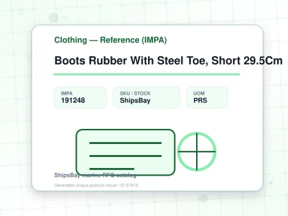 Boots Rubber With Steel Toe, Short 29.5Cm - Clothing — Reference (IMPA) - IMPA 191248 - UOM PRS