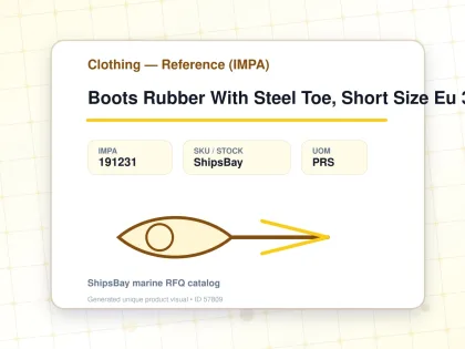 Boots Rubber With Steel Toe, Short Size Eu 38(24Cm) - Clothing — Reference (IMPA) - IMPA 191231 - UOM PRS
