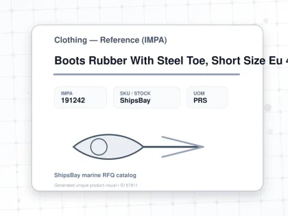 Boots Rubber With Steel Toe, Short Size Eu 49(29.5Cm) - Clothing — Reference (IMPA) - IMPA 191242 - UOM PRS